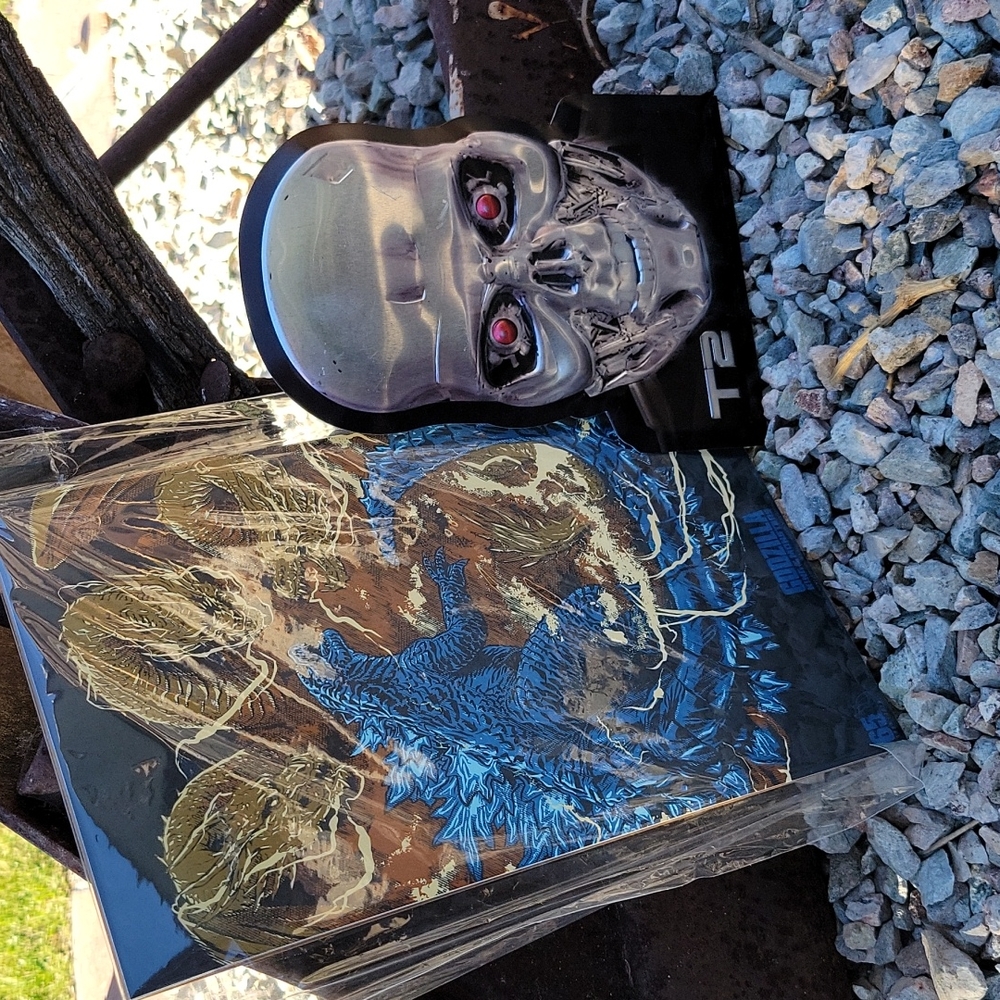 Godzilla Lithograph & Terminator 2 Metal Plate Collectible Loot Crate